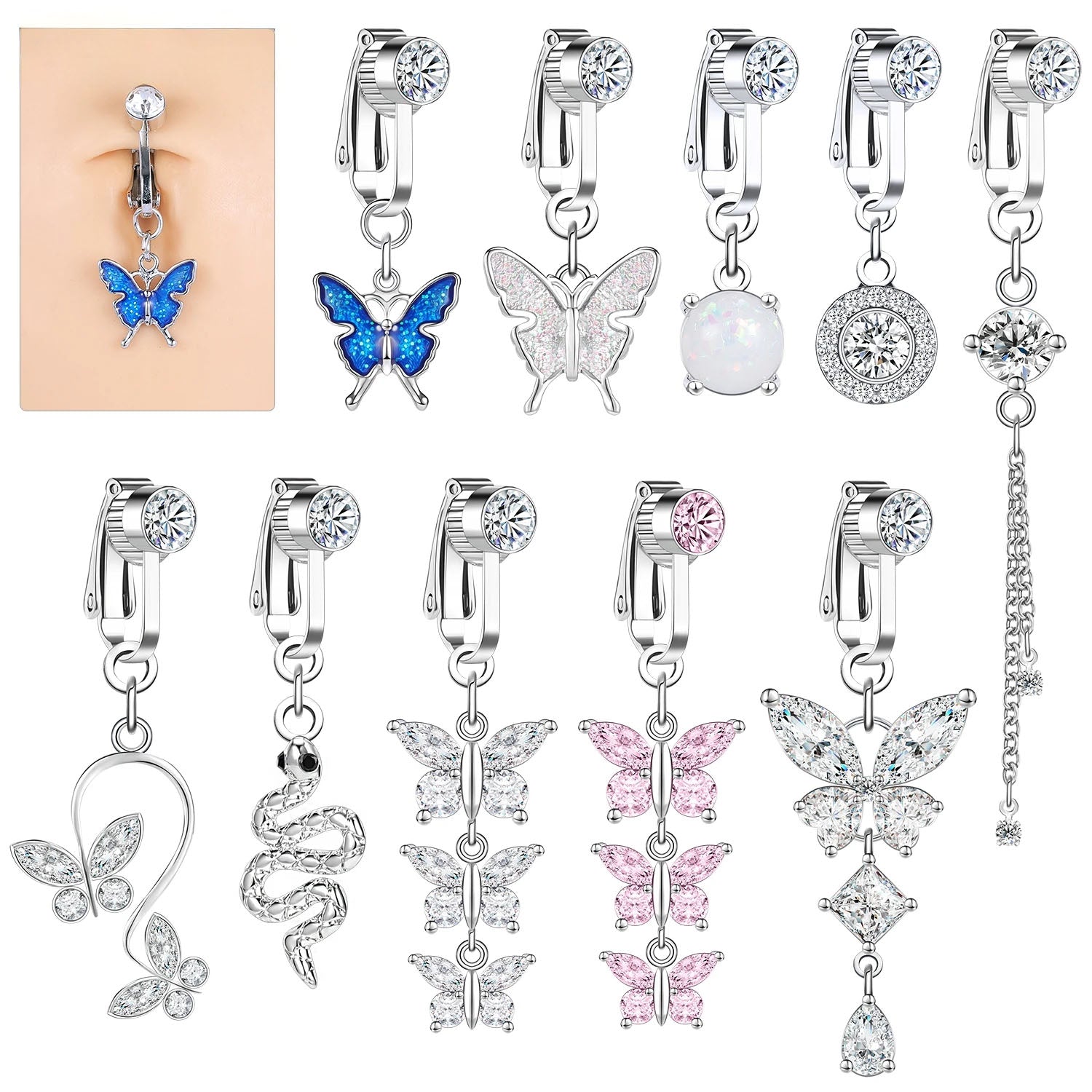 Clip-On Belly Button Piercing